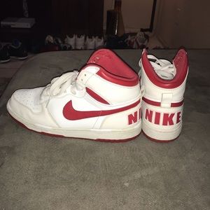 Nike Mens Big Nike High White/Gym Red